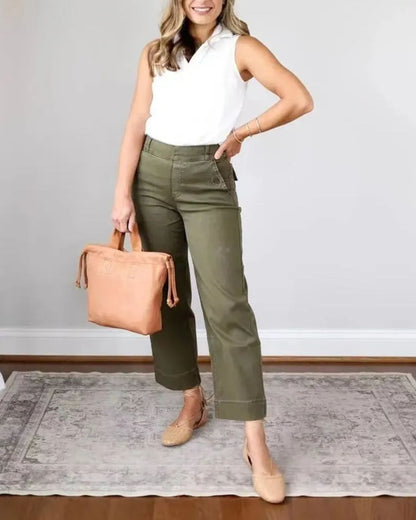 Luna Stretch Tummy Control Wide Leg Pants